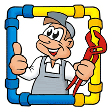 Handwerker mit Rohrzange